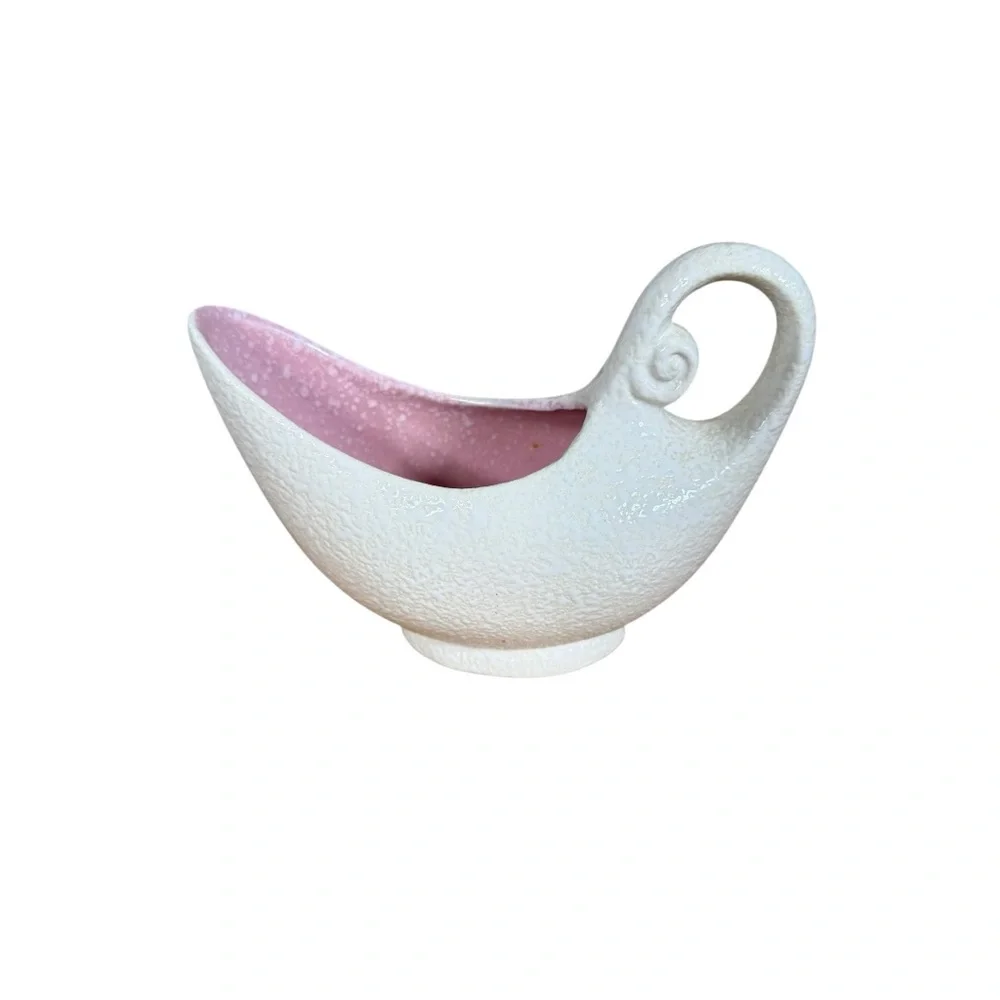White and Pink‎ Creamer or Dish